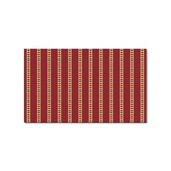 Pattern Background Red Stripes Sticker (rectangular) by Amaryn4rt