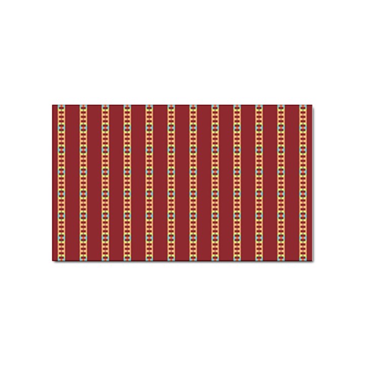 Pattern Background Red Stripes Sticker (Rectangular)