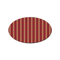 Pattern Background Red Stripes Sticker Oval (10 Pack) by Amaryn4rt