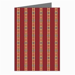 Pattern Background Red Stripes Greeting Cards (pkg Of 8)