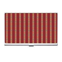 Pattern Background Red Stripes Business Card Holder by Amaryn4rt