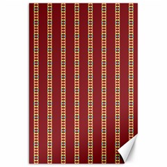 Pattern Background Red Stripes Canvas 20  X 30  by Amaryn4rt