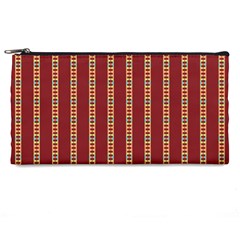 Pattern Background Red Stripes Pencil Case by Amaryn4rt