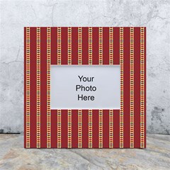 Pattern Background Red Stripes White Box Photo Frame 4  X 6  by Amaryn4rt