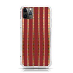 Pattern Background Red Stripes Iphone 11 Pro Max 6 5 Inch Tpu Uv Print Case by Amaryn4rt