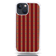 Pattern Background Red Stripes Iphone 13 Mini Tpu Uv Print Case by Amaryn4rt