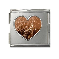 Stainless Structure Collection Mega Link Heart Italian Charm (18mm) by Amaryn4rt