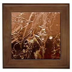 Ice Iced Structure Frozen Frost Framed Tile by Amaryn4rt