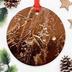 Ice Iced Structure Frozen Frost Ornament (round) by Amaryn4rt