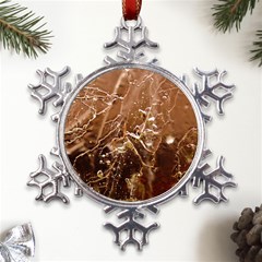 Ice Iced Structure Frozen Frost Metal Large Snowflake Ornament by Amaryn4rt