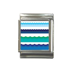 Water Border Water Waves Ocean Sea Italian Charm (13mm) by Amaryn4rt