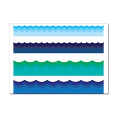 Water Border Water Waves Ocean Sea Sticker A4 (10 Pack) by Amaryn4rt