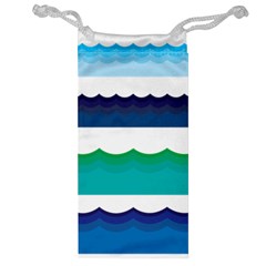 Water Border Water Waves Ocean Sea Jewelry Bag by Amaryn4rt