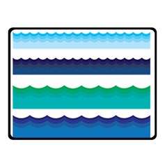 Water Border Water Waves Ocean Sea Two Sides Fleece Blanket (small) by Amaryn4rt