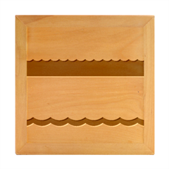 Water Border Water Waves Ocean Sea Wood Photo Frame Cube by Amaryn4rt