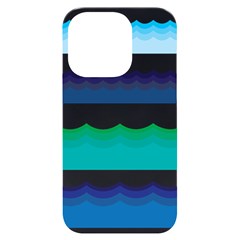 Water Border Water Waves Ocean Sea Iphone 14 Pro Black Uv Print Case by Amaryn4rt