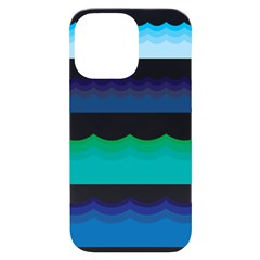 Water Border Water Waves Ocean Sea Iphone 14 Pro Max Black Uv Print Case by Amaryn4rt