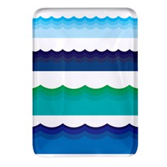 Water Border Water Waves Ocean Sea Rectangular Glass Fridge Magnet (4 Pack) by Amaryn4rt