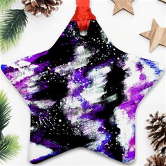 Abstract Canvas Acrylic Digital Design Star Ornament (two Sides)