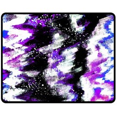 Abstract Canvas Acrylic Digital Design Two Sides Fleece Blanket (medium) by Amaryn4rt