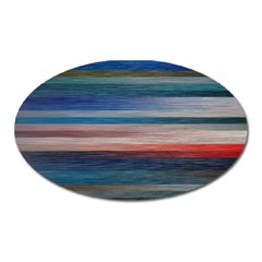 Background Horizontal Lines Oval Magnet by Amaryn4rt