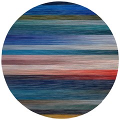 Background Horizontal Lines Wooden Puzzle Round by Amaryn4rt