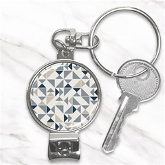 Geometric Triangle Modern Mosaic Nail Clippers Key Chain by Amaryn4rt