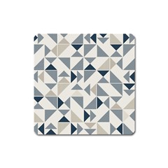 Geometric Triangle Modern Mosaic Square Magnet by Amaryn4rt