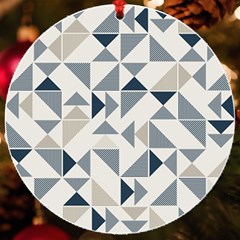 Geometric Triangle Modern Mosaic Uv Print Acrylic Ornament Round