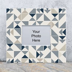 Geometric Triangle Modern Mosaic White Wall Photo Frame 5  X 7  by Amaryn4rt