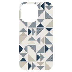 Geometric Triangle Modern Mosaic Iphone 14 Pro Max Black Uv Print Case by Amaryn4rt