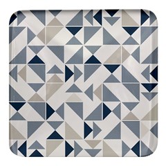 Geometric Triangle Modern Mosaic Square Glass Fridge Magnet (4 Pack) by Amaryn4rt