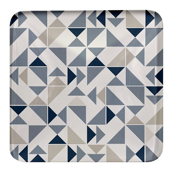 Geometric Triangle Modern Mosaic Square Glass Fridge Magnet (4 pack)