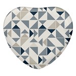 Geometric Triangle Modern Mosaic Heart Glass Fridge Magnet (4 pack) Front