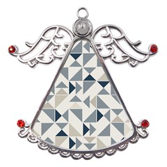 Geometric Triangle Modern Mosaic Metal Angel With Crystal Ornament by Amaryn4rt