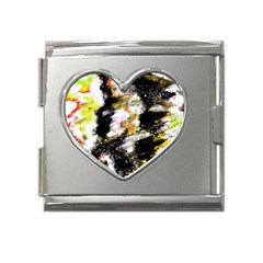 Canvas Acrylic Digital Design Art Mega Link Heart Italian Charm (18mm) by Amaryn4rt