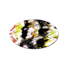 Canvas Acrylic Digital Design Art Sticker Oval (10 Pack) by Amaryn4rt