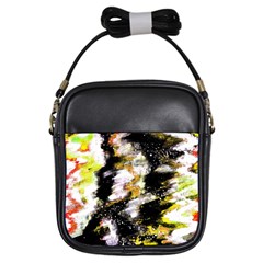 Canvas Acrylic Digital Design Art Girls Sling Bag by Amaryn4rt