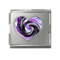 Canvas Acrylic Digital Design Mega Link Heart Italian Charm (18mm) by Amaryn4rt