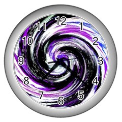 Canvas Acrylic Digital Design Wall Clock (silver) by Amaryn4rt