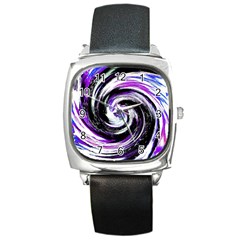 Canvas Acrylic Digital Design Square Metal Watch by Amaryn4rt