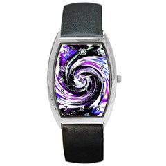 Canvas Acrylic Digital Design Barrel Style Metal Watch by Amaryn4rt