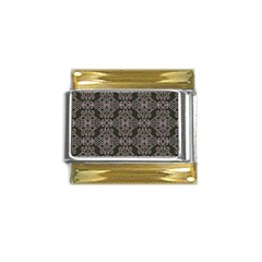 Line Geometry Pattern Geometric Gold Trim Italian Charm (9mm) by Amaryn4rt