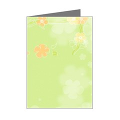 Aniseed Green Vintage Background Mini Greeting Card by Amaryn4rt