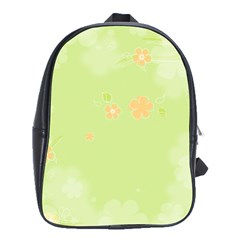 Aniseed Green Vintage Background School Bag (large) by Amaryn4rt