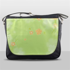 Aniseed Green Vintage Background Messenger Bag by Amaryn4rt