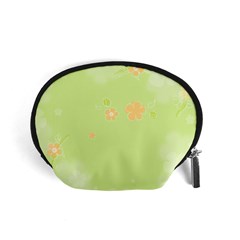 Aniseed Green Vintage Background Accessory Pouch (small) by Amaryn4rt