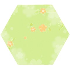 Aniseed Green Vintage Background Wooden Puzzle Hexagon by Amaryn4rt