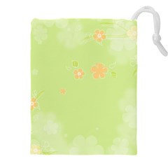 Aniseed Green Vintage Background Drawstring Pouch (4xl) by Amaryn4rt