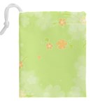 Aniseed Green Vintage Background Drawstring Pouch (4XL) Back